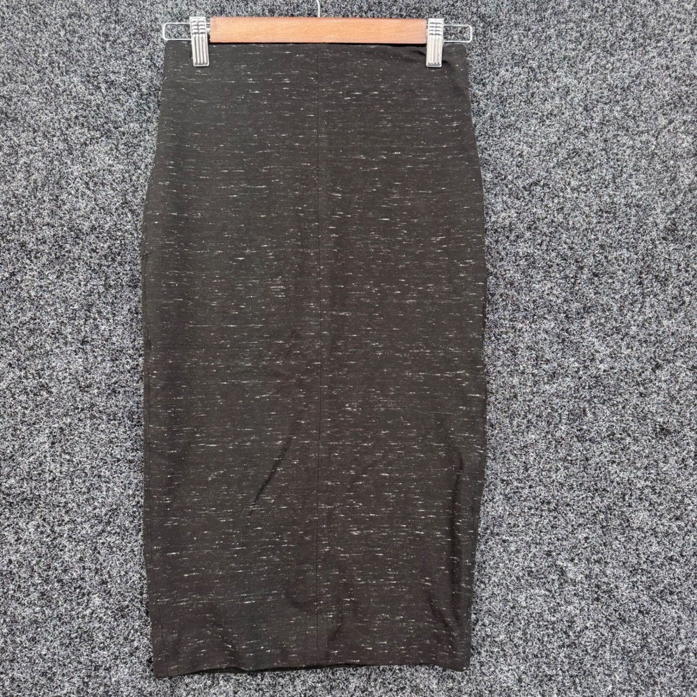 Wilfred Aritzia Space Dye Pencil Skirt Black White Speckled Midi Small KVS4-7190